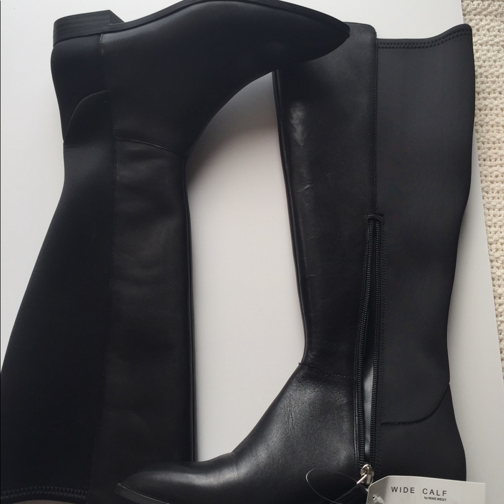 Nine West Owenford Wide Calf Boots - Black Size 7M
